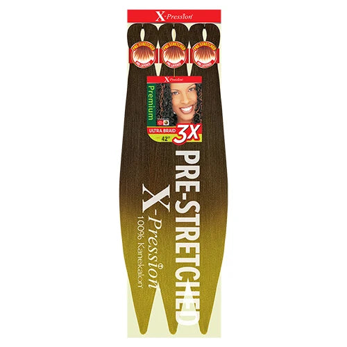 Outre X-Pression Kanekalon 3X Pre-Stretched Braid — 42" Ultra-Light, Long-Lastin