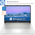 HP 14″ Business Laptop — Intel Celeron N4120, 16GB DDR4 RAM, 384GB Storage (128GB eMMC + 256GB MicroSD), Windows 11 Home S, 1-Year Office 365, Silver