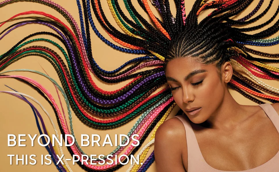 Outre X-Pression Kanekalon 3X Pre-Stretched Braid — 42" Ultra-Light, Long-Lastin