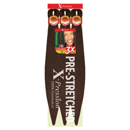 Outre X-Pression Kanekalon 3X Pre-Stretched Braid — 42" Ultra-Light, Long-Lastin