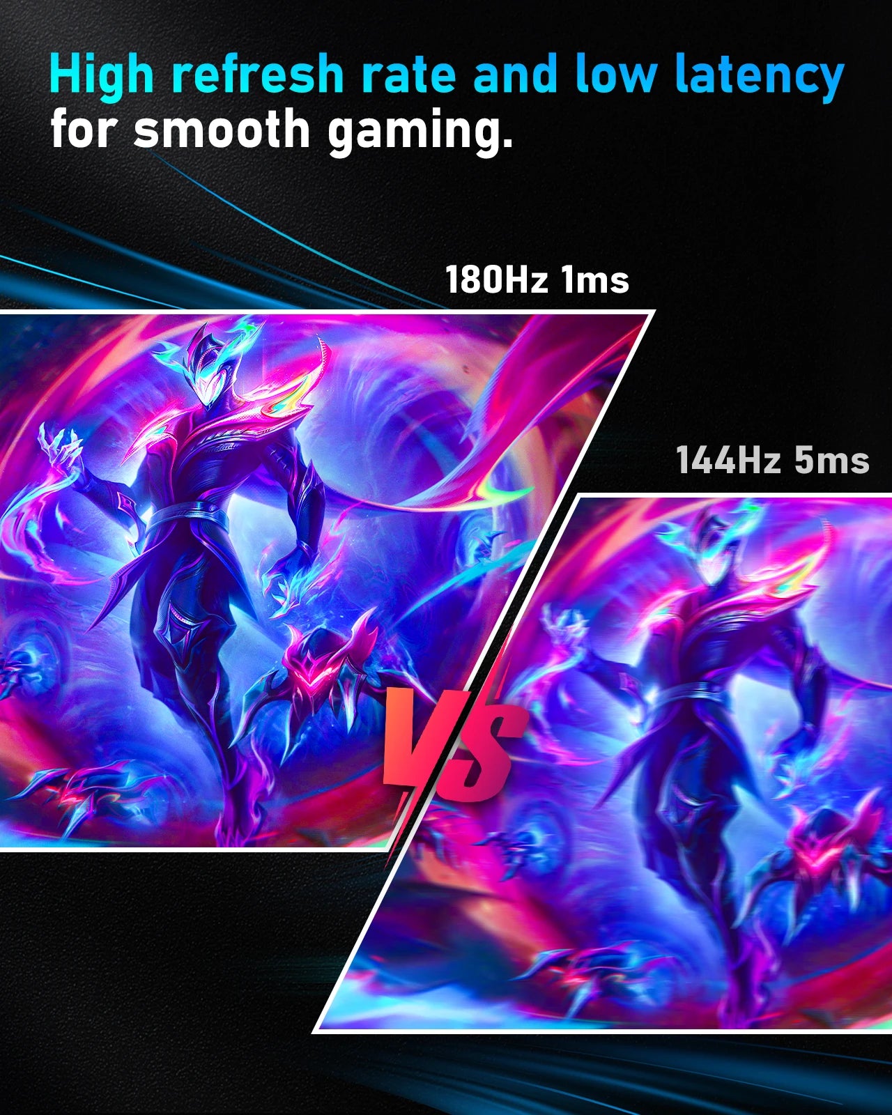 FYHXele 24" Fast IPS Gaming Monitor — FHD 1080p | 180Hz | 1ms | FreeSync / G-SYNC Compatible | HDR10