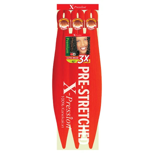 Outre X-Pression Kanekalon 3X Pre-Stretched Braid — 42" Ultra-Light, Long-Lastin