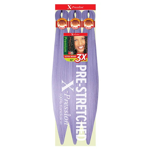 Outre X-Pression Kanekalon 3X Pre-Stretched Braid — 42" Ultra-Light, Long-Lastin
