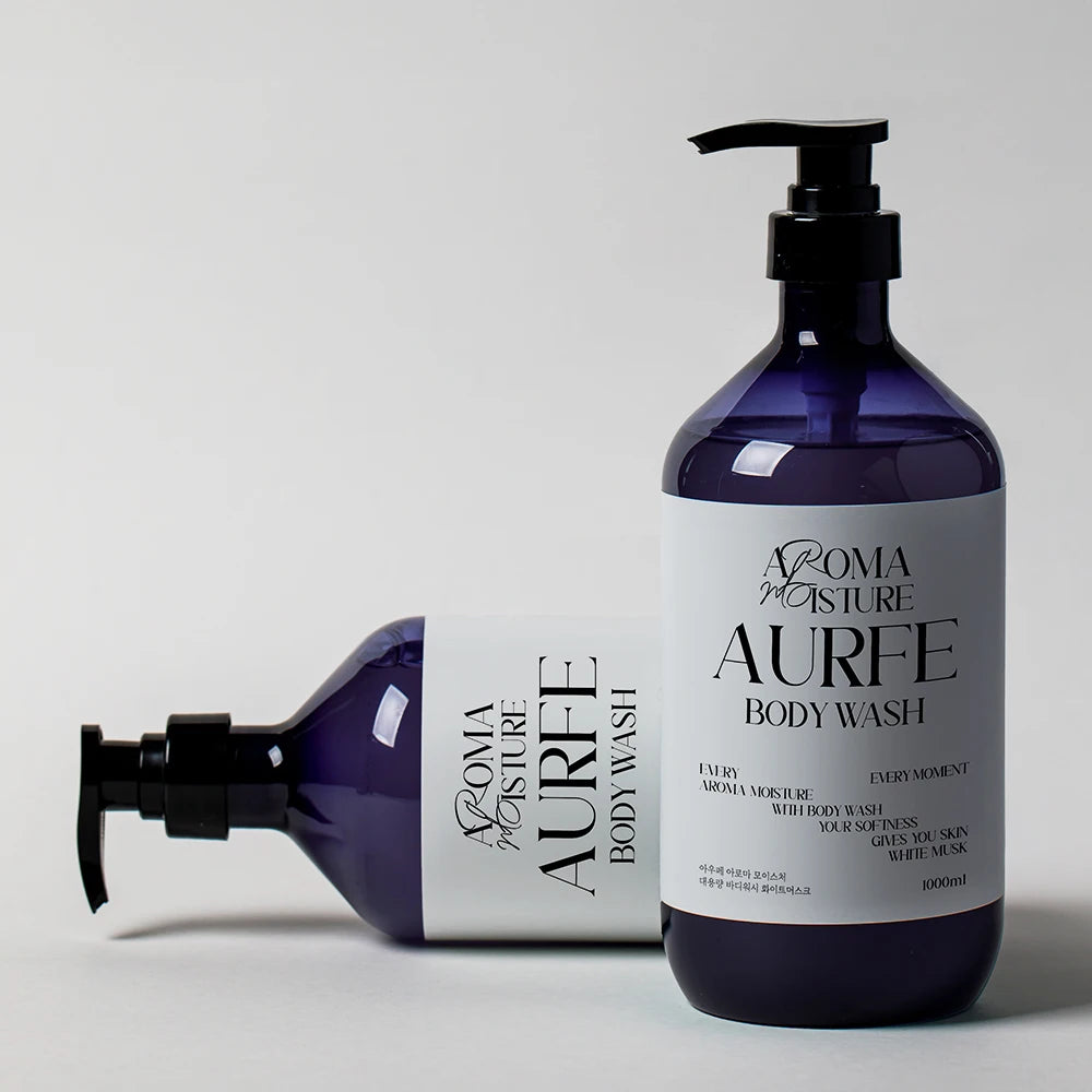 [Improves Skin Texture by 40%] 1+1 Auphie Large Capacity Perfume Body Wash 1L Aroma Moisture Large Capacity Mildly Acidic Body Cleanser Low Irritation Good Smell Fragrant Good Smelling for Men and Women