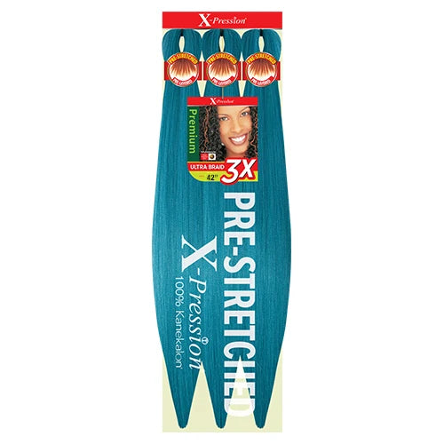 Outre X-Pression Kanekalon 3X Pre-Stretched Braid — 42" Ultra-Light, Long-Lastin