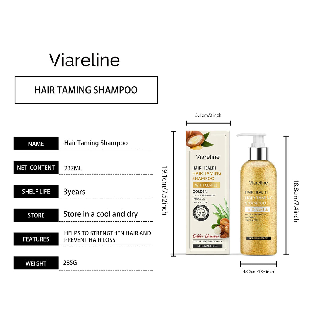 Viareline Moroccan Argan Oil Hair Care Series – Shampoo, Conditioner & Serum 3-in-1 Set