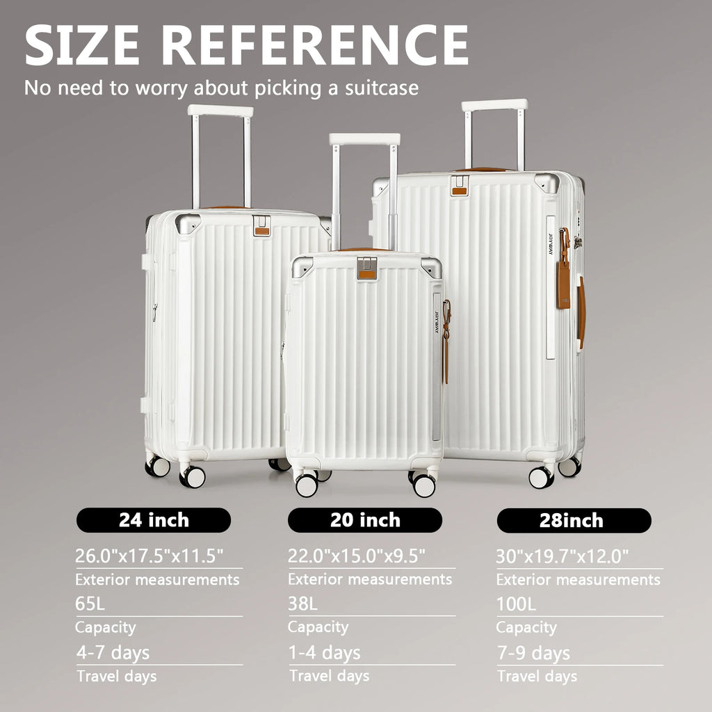 Joyway Luggage Sets 3 Piece, Expandable Suitcase with Smart Cup Holder and USB Port, Hardside Carry On Checked with TSA Lock