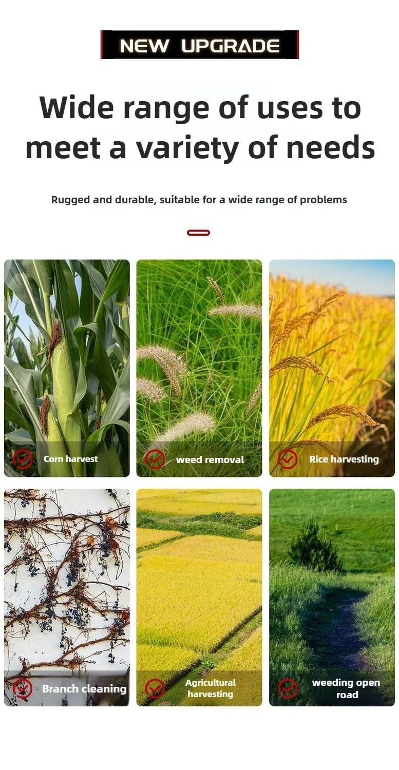 Manual Grass Sickle – Long-Handle Stainless Steel Weeding Tool