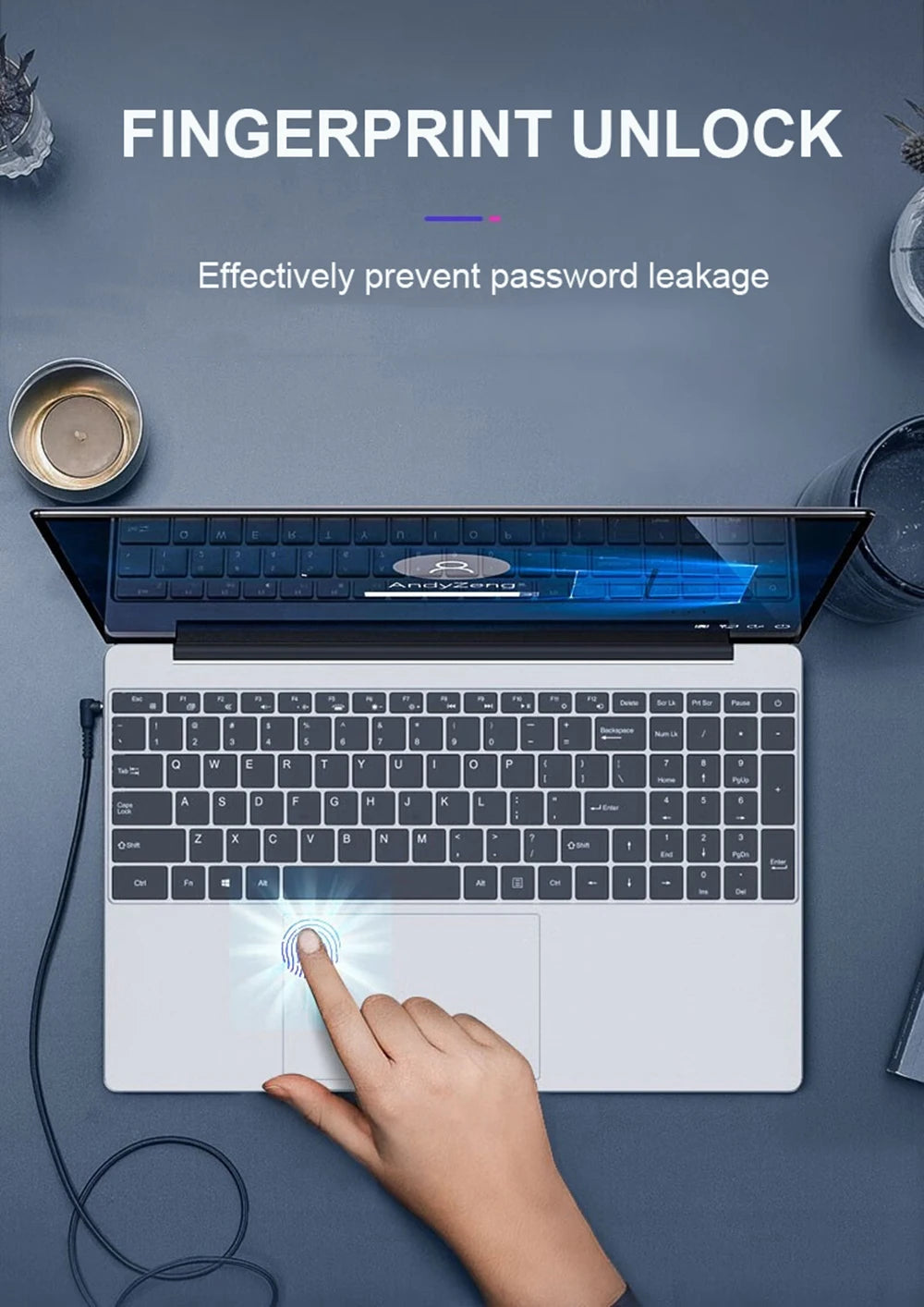 2025 15.6″ Laptop — Intel Core i7-8500Y, 16GB RAM, 1TB SSD, Fingerprint Unlock, Full HD IPS, Windows 11 Pro