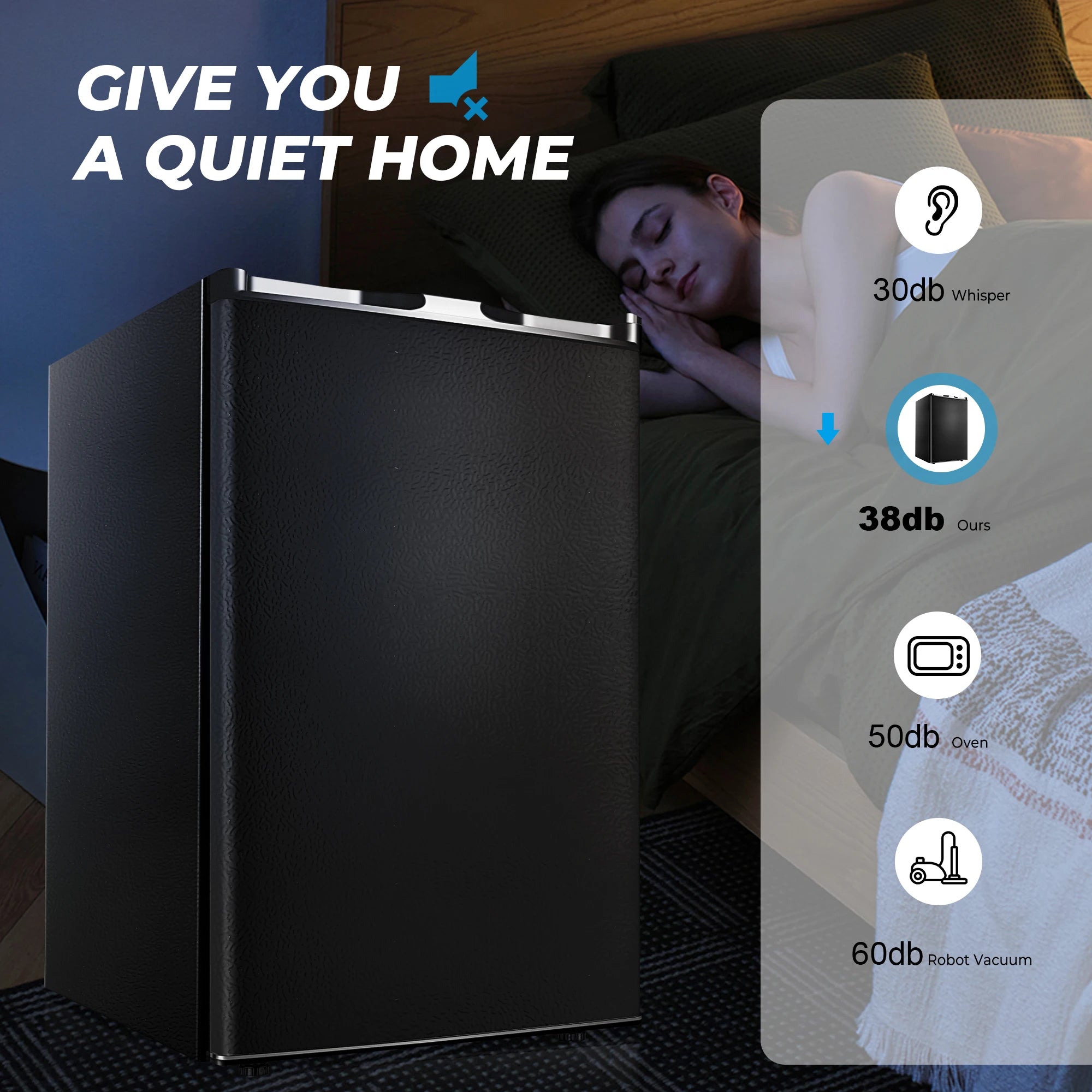 Mini Freezer,3 Cu.Ft,Single-door Compact Freezer,With Adjustable Door Opening Direction,Suitable for Home,Dormitorie,Office