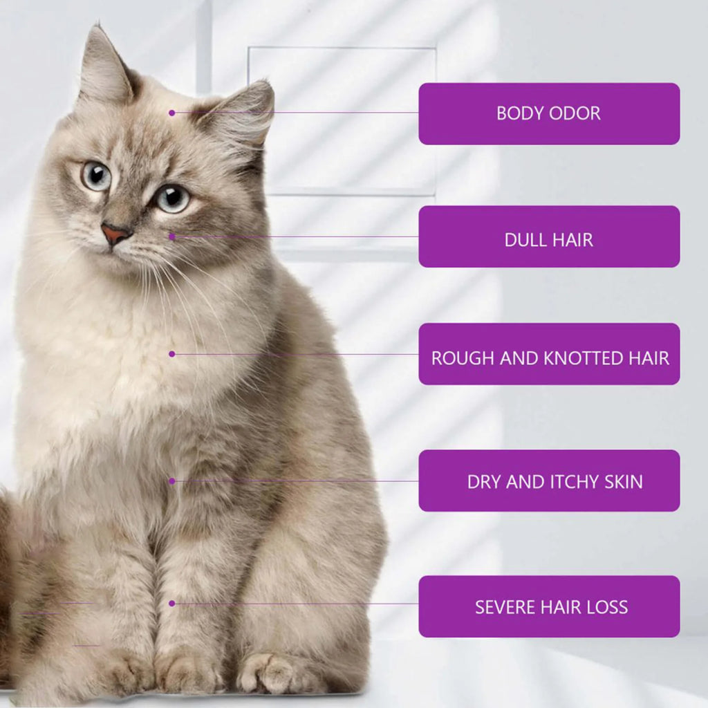 Yegbong 100ml Pet Shampoo Conditioner Hair Smooth Cat Dog Hair Softening Relieve Itching Ph Balance Cleaning Dry Skin Relief Pet