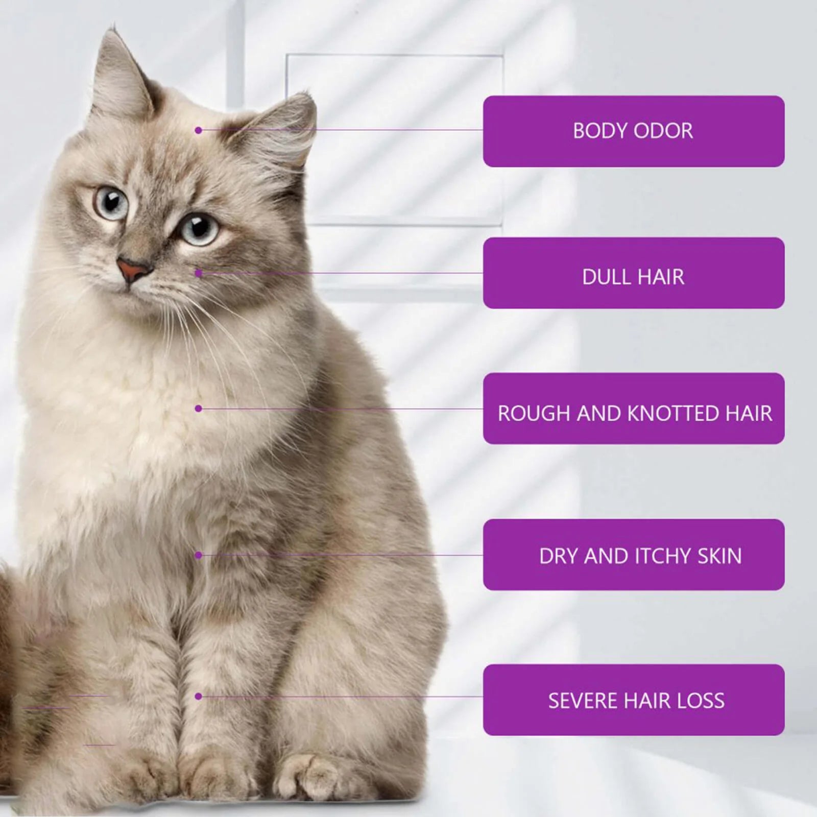 Yegbong 100ml Pet Shampoo Conditioner Hair Smooth Cat Dog Hair Softening Relieve Itching Ph Balance Cleaning Dry Skin Relief Pet