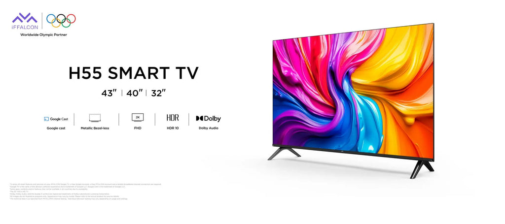 iFFALCON  Smart TV 32 inch Dolby Audio Google Cast FHD 32H55