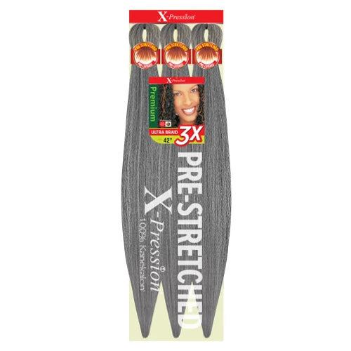 Outre X-Pression Kanekalon 3X Pre-Stretched Braid — 42" Ultra-Light, Long-Lastin