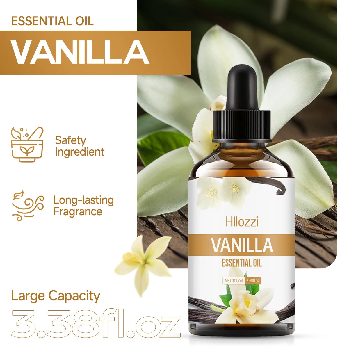 30ml/60ml/100ml Vanilla Skin Care Essential Oil Plant Extract Essential Oil for Body Care