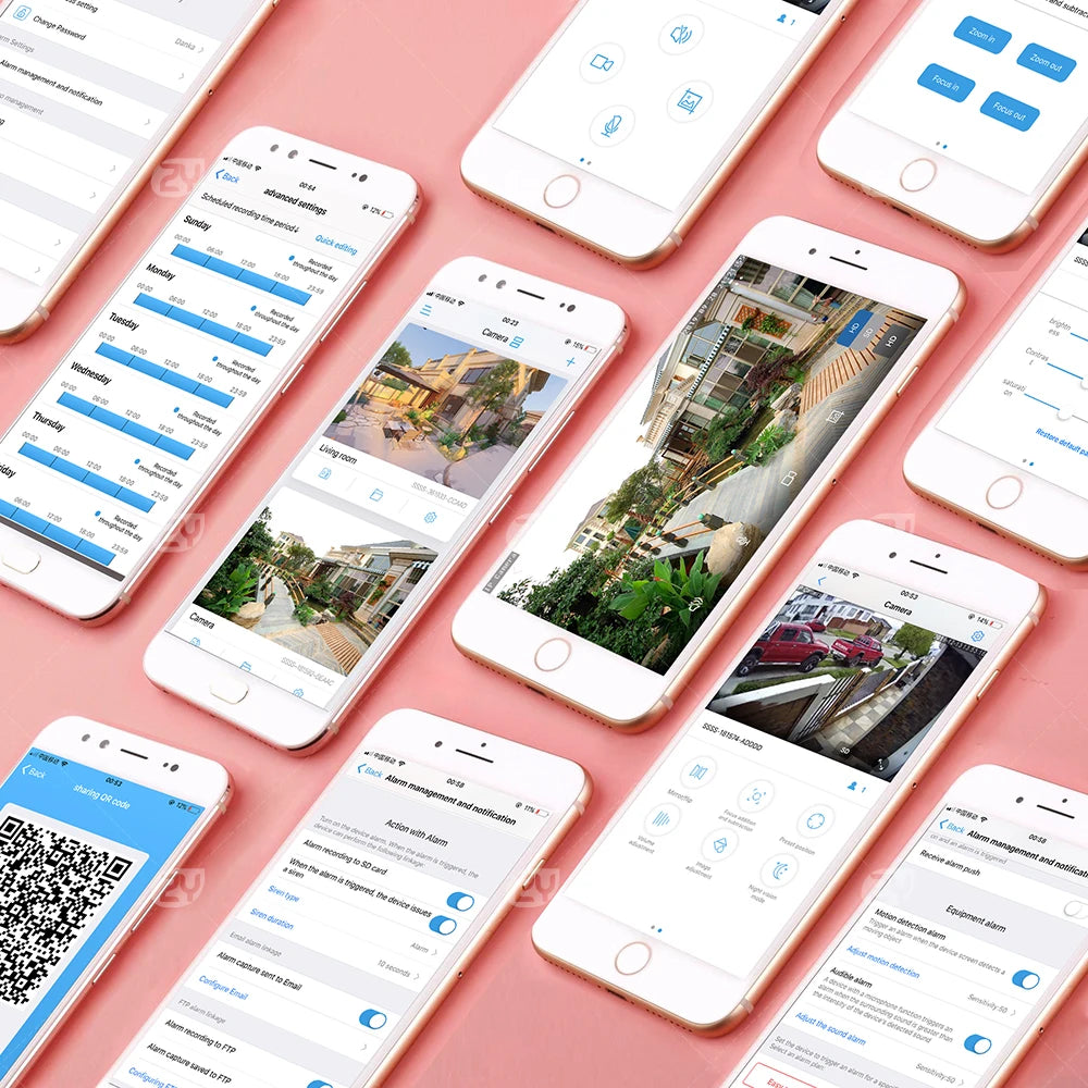 5MP Wifi Dome PTZ Camera 5X Optical Zoom IP Camera Humanoid Tracking Two-way Talk Wireless Home Security Surveillance Cameras