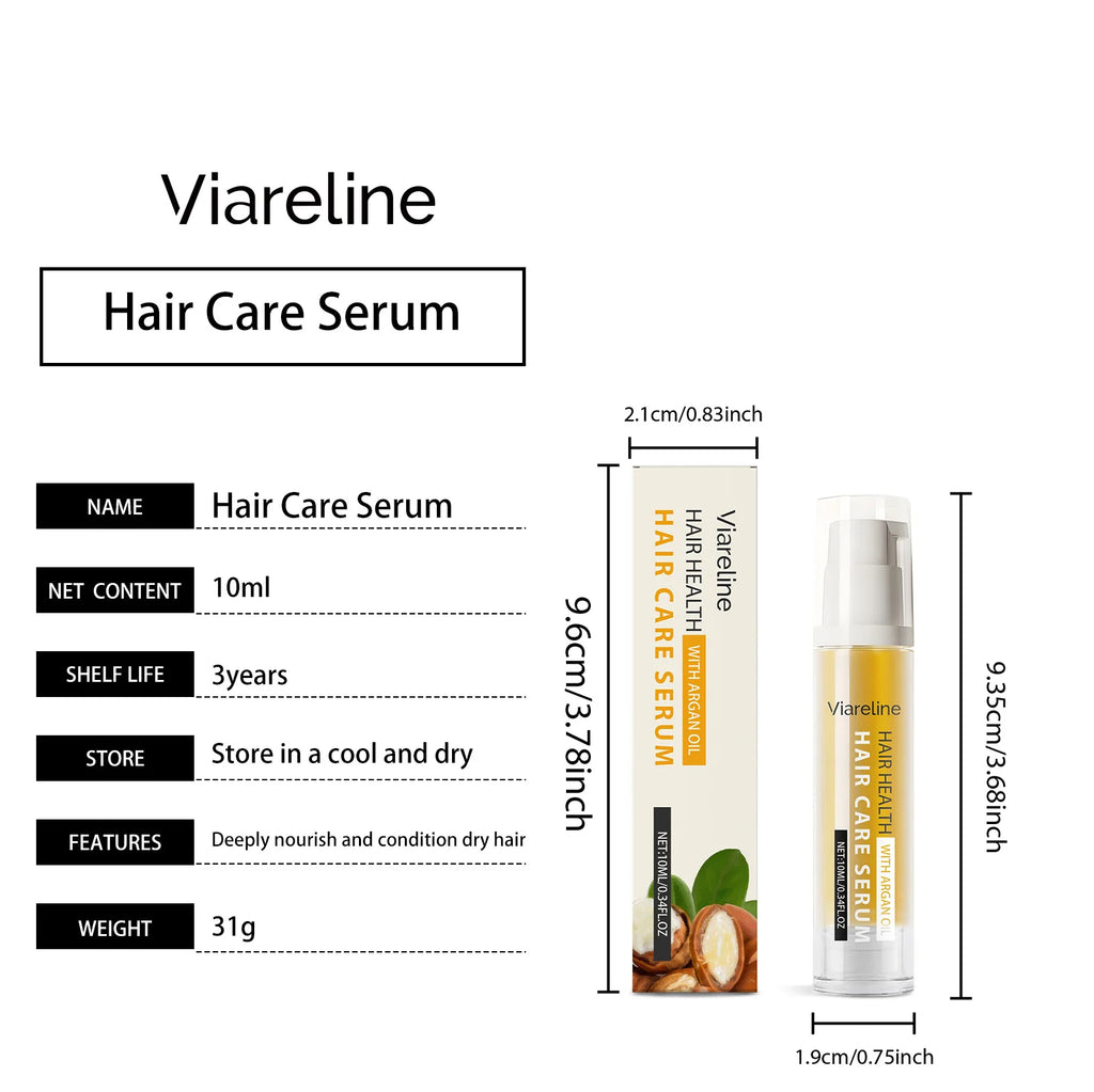 Viareline Moroccan Argan Oil Hair Care Series – Shampoo, Conditioner & Serum 3-in-1 Set