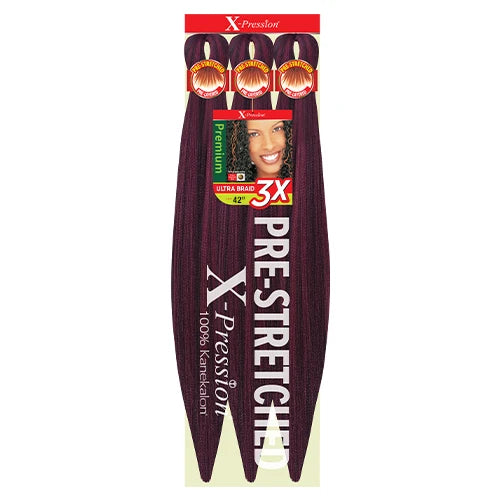 Outre X-Pression Kanekalon 3X Pre-Stretched Braid — 42" Ultra-Light, Long-Lastin