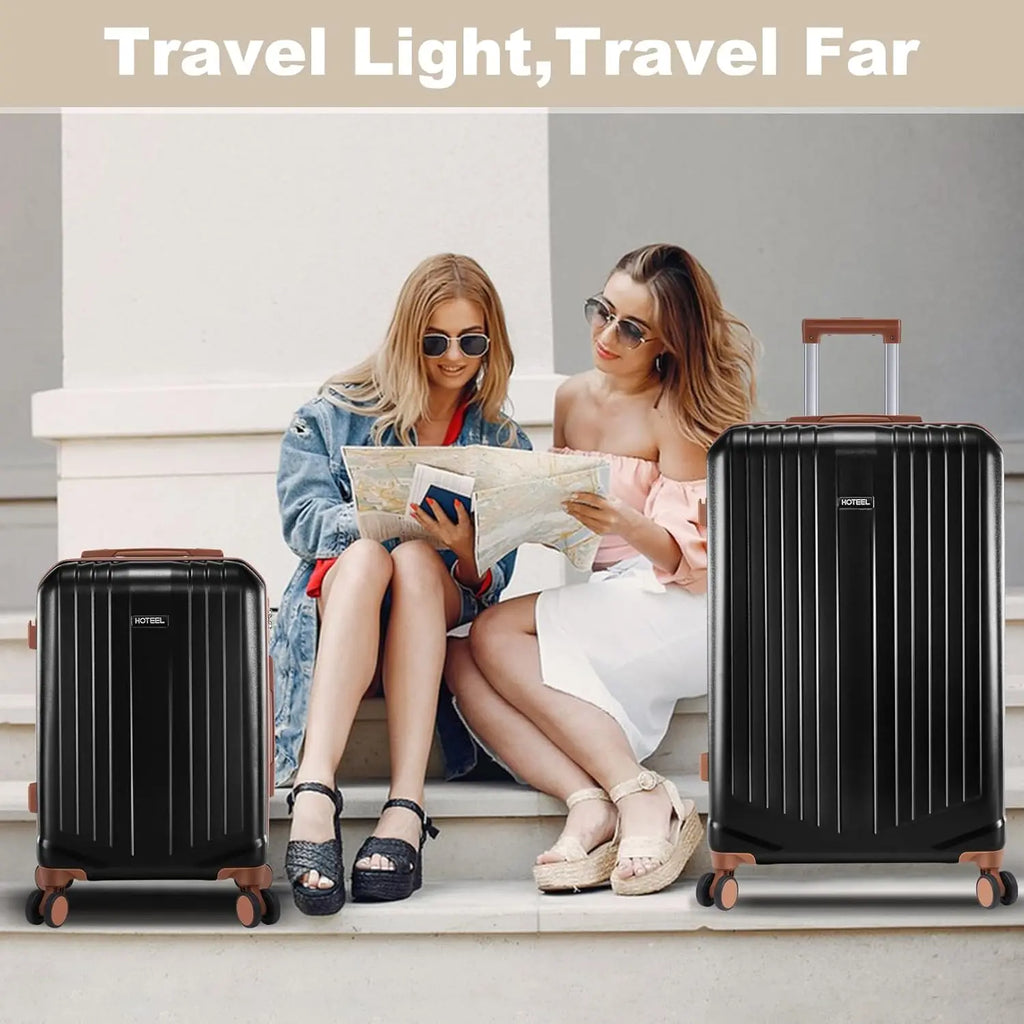 3 Piece Luggage Set With Spinner Wheel TSA Lock 20/24/28 Inch PC+ABS Hardshell Suitcase For Travel Business Carry On Luggage Set