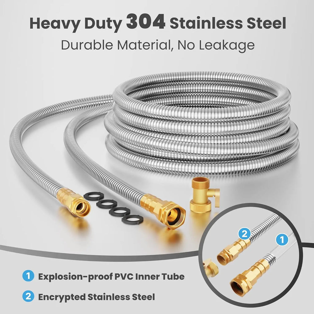 Giraffe Tools 5/8" Stainless Steel Garden Hose