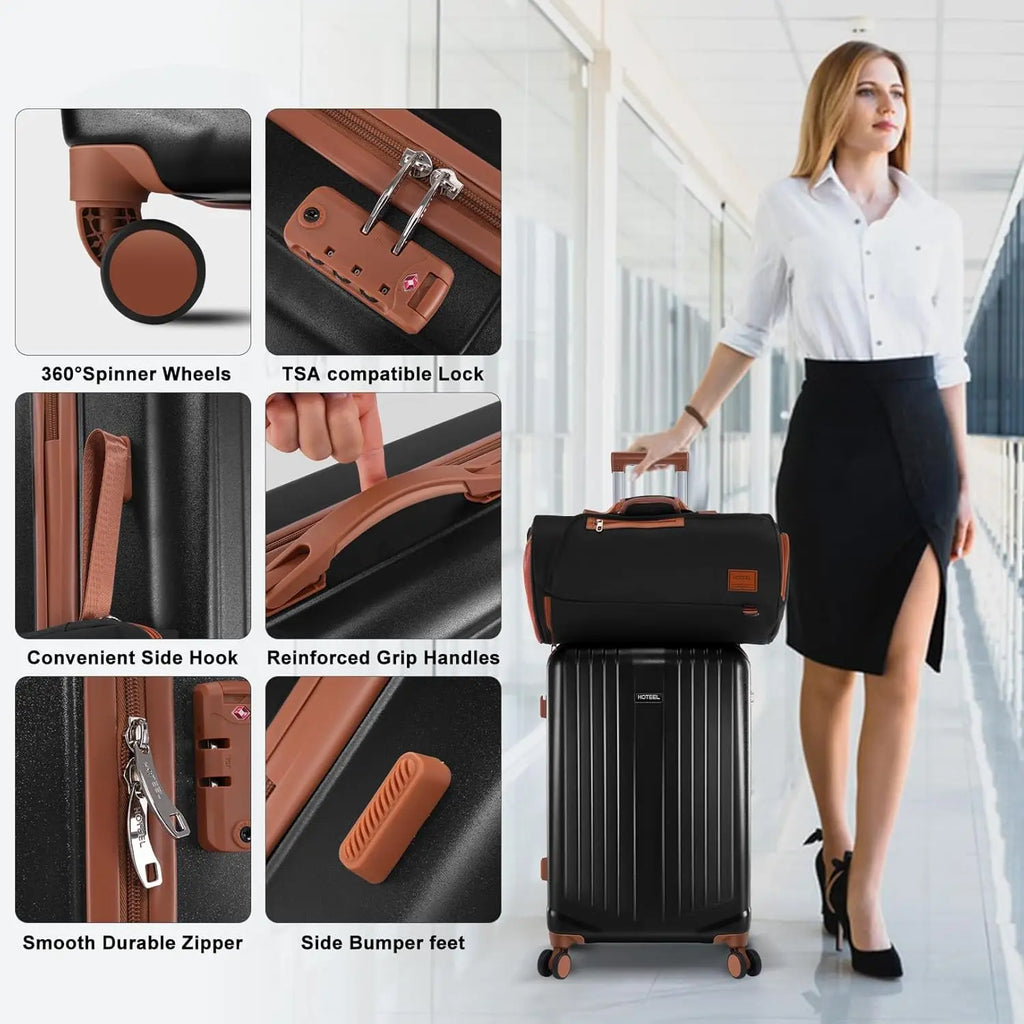 3 Piece Luggage Set With Spinner Wheel TSA Lock 20/24/28 Inch PC+ABS Hardshell Suitcase For Travel Business Carry On Luggage Set