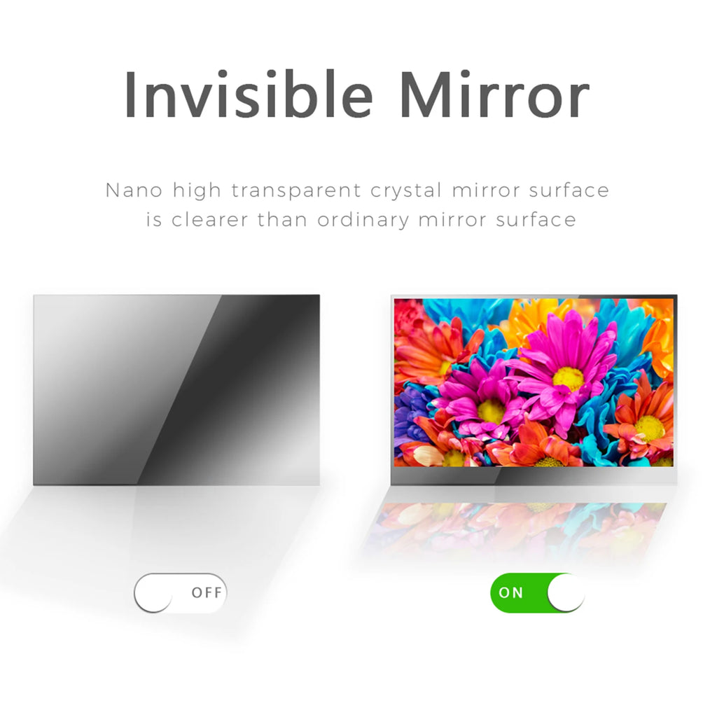 Souria 22 inches Smart Magic Mirror Waterproof TV for Bathroom Hotel DTV Tuner WiFi Bluetooth Built-in Apps Store ATSC DVB-T T2