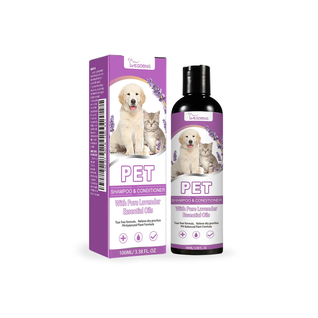 Yegbong 100ml Pet Shampoo Conditioner Hair Smooth Cat Dog Hair Softening Relieve Itching Ph Balance Cleaning Dry Skin Relief Pet