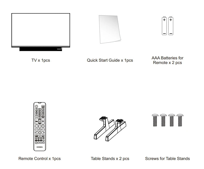 KONKA 32" Smart TV Tizen OS Powered By SAMSUNG Built-in 30W Soundbar HDR10 V-Max Display Theater Audio Dynamic Sound 1Y Warranty