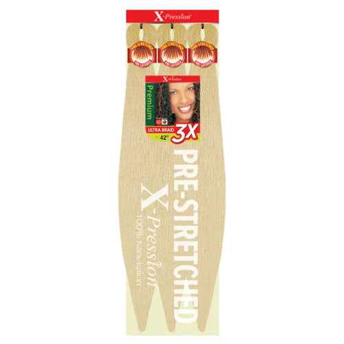 Outre X-Pression Kanekalon 3X Pre-Stretched Braid — 42" Ultra-Light, Long-Lastin