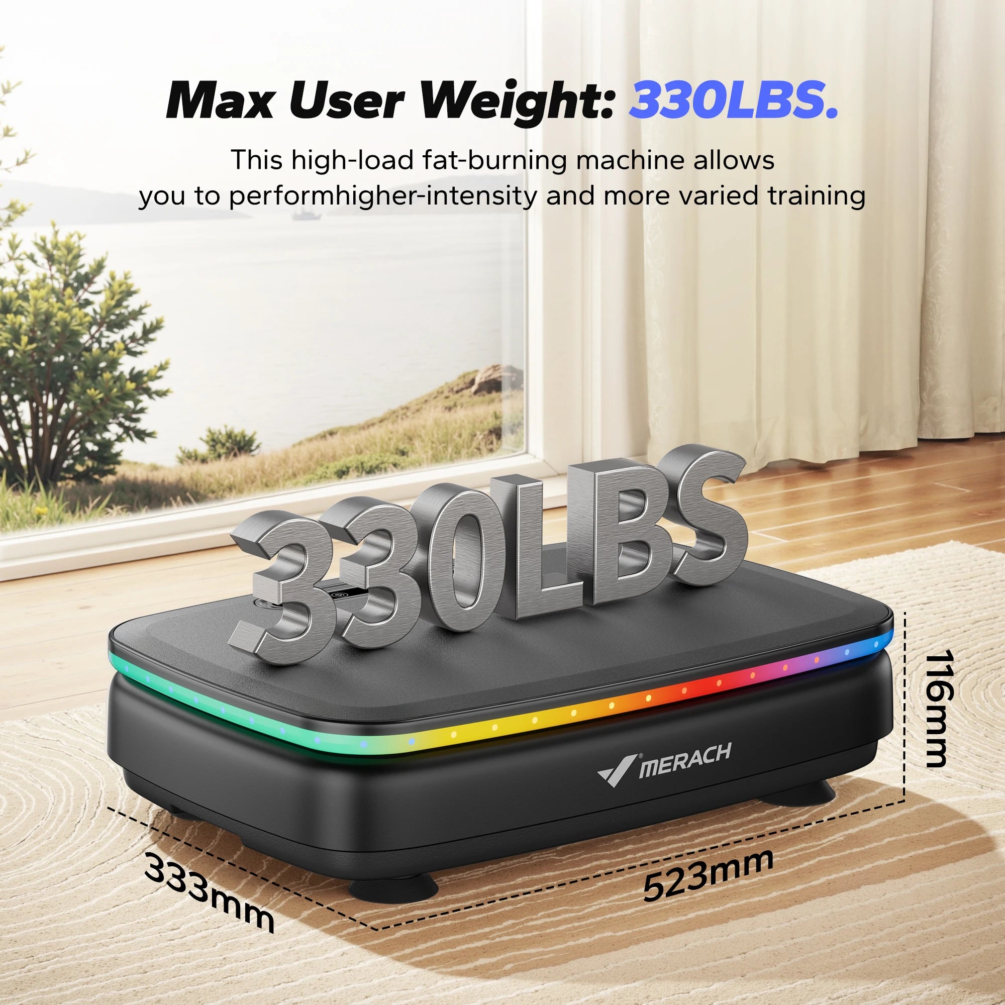 MERACH Vibration Plate Exercise Machine (MR-2439) | Whole-Body Workout Platform