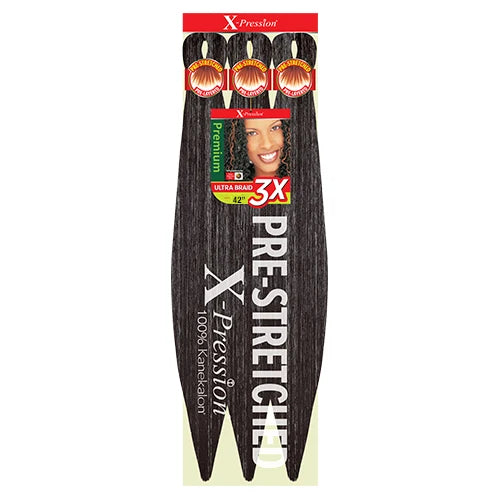 Outre X-Pression Kanekalon 3X Pre-Stretched Braid — 42" Ultra-Light, Long-Lastin