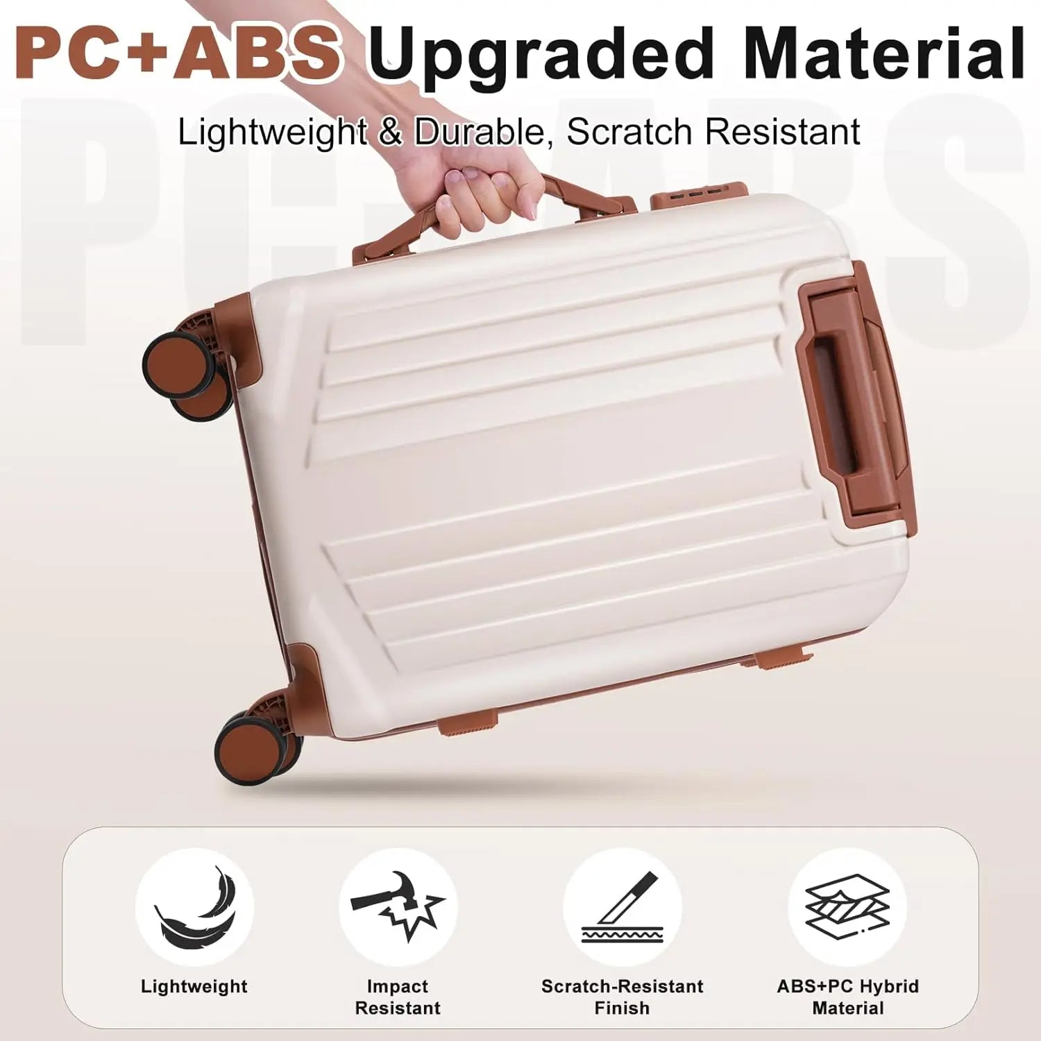 3 Piece Luggage Set With Spinner Wheel TSA Lock 20/24/28 Inch PC+ABS Hardshell Suitcase For Travel Business Carry On Luggage Set