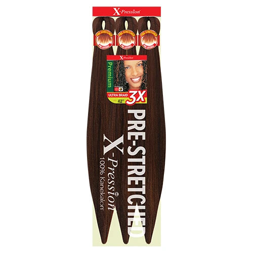 Outre X-Pression Kanekalon 3X Pre-Stretched Braid — 42" Ultra-Light, Long-Lastin