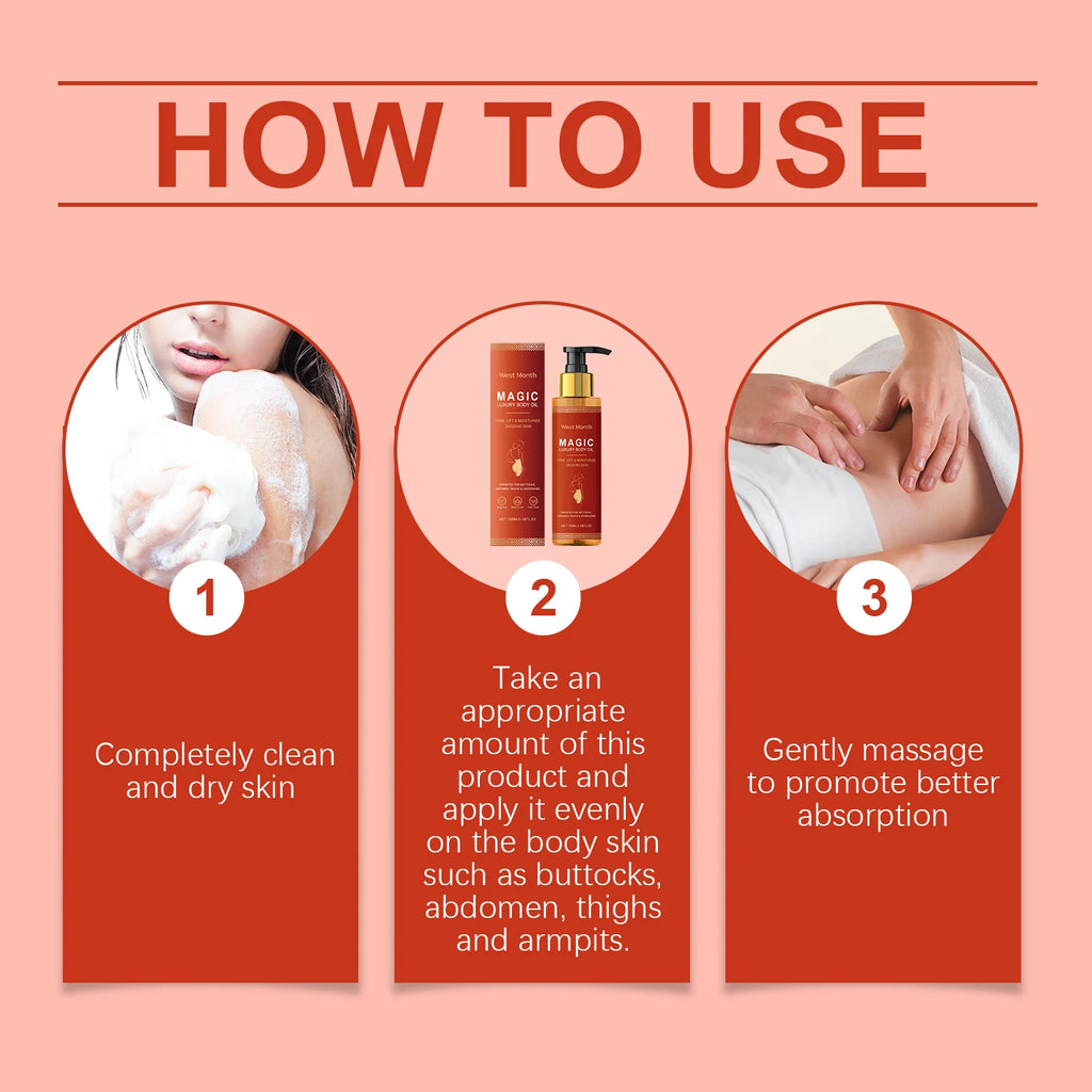 Natural Body Firming Oil Tightening Skin Enhance Skin Elasticity Deeply Nourishing Improve Smoothness Body Skin Care Oil