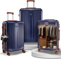 3 Piece Luggage Set With Spinner Wheel TSA Lock 20/24/28 Inch PC+ABS Hardshell Suitcase For Travel Business Carry On Luggage Set