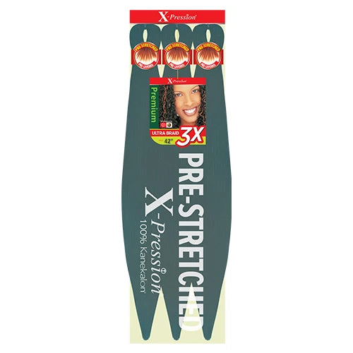 Outre X-Pression Kanekalon 3X Pre-Stretched Braid — 42" Ultra-Light, Long-Lastin
