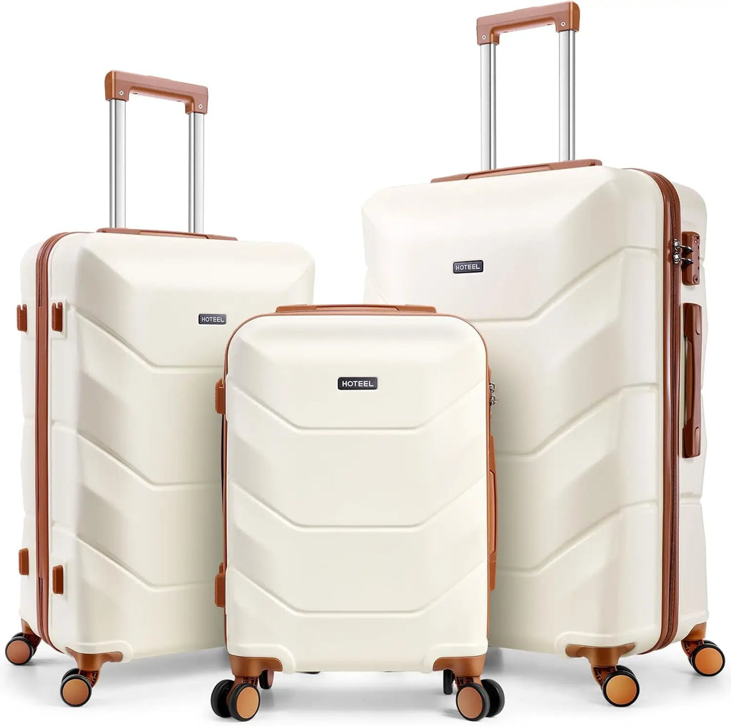 3 Piece Luggage Set ABS Hardshell Suitcase With Spinner Wheels TSA Lock Travel Carry On Luggages For Business 20/24/28 Inch