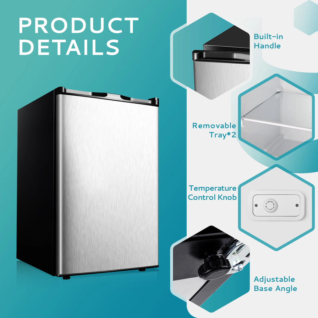 Mini Freezer,3 Cu.Ft,Single-door Compact Freezer,With Adjustable Door Opening Direction,Suitable for Home,Dormitorie,Office