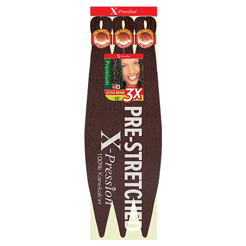 Outre X-Pression Kanekalon 3X Pre-Stretched Braid — 42" Ultra-Light, Long-Lastin