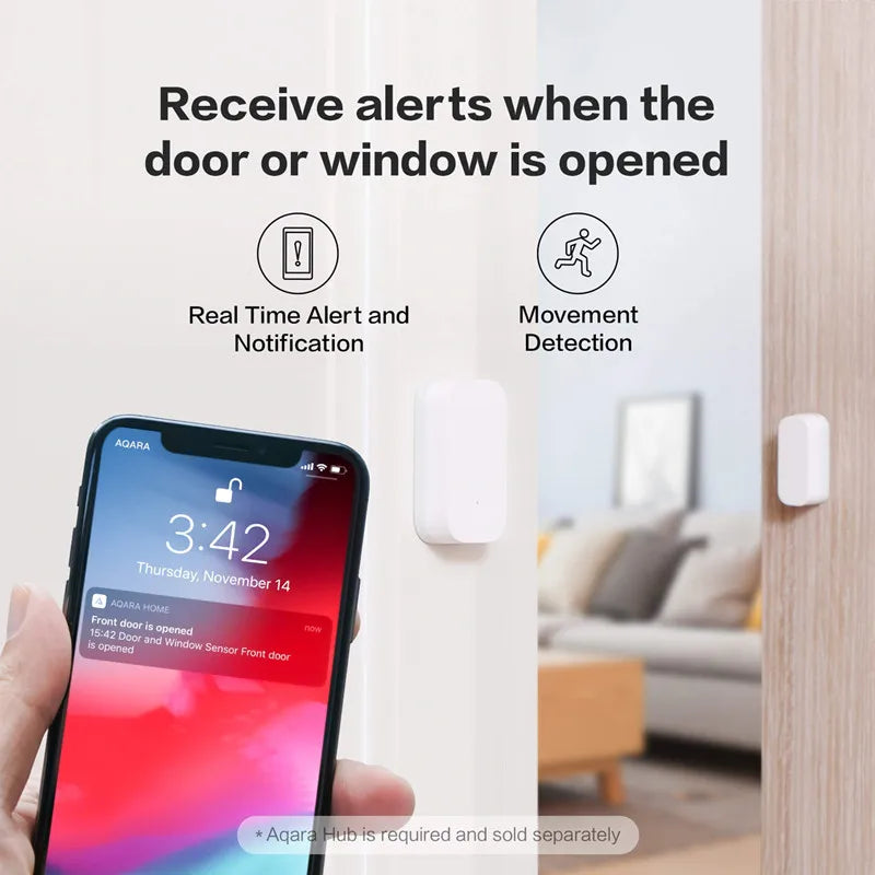 Aqara Door & Window Sensor (MCCGQ11LM) — ZigBee Smart Security Sensor for Mi Home & Apple HomeKit