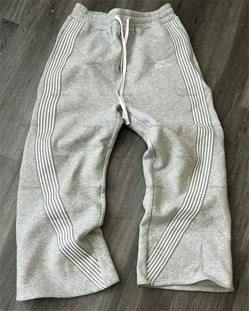 Loose Wide-Leg Drawstring Pants – Streetwear Jogger Style