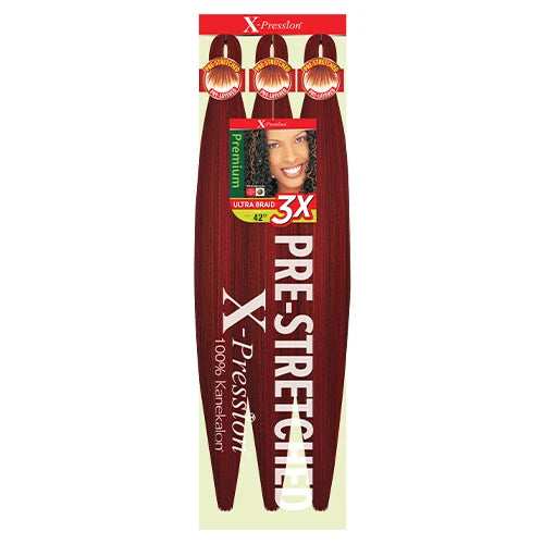 Outre X-Pression Kanekalon 3X Pre-Stretched Braid — 42" Ultra-Light, Long-Lastin
