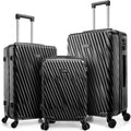 3 Piece Luggage Sets ABS Hardshell Suitcase With Spinner Wheels TSA Lock Travel Carry on Luggages For Women Men 20/24/28 Inch