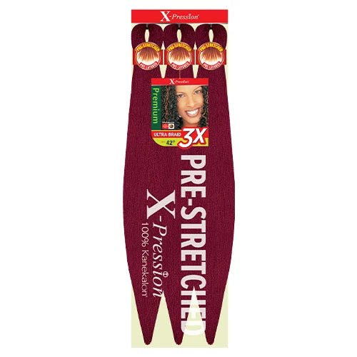 Outre X-Pression Kanekalon 3X Pre-Stretched Braid — 42" Ultra-Light, Long-Lastin