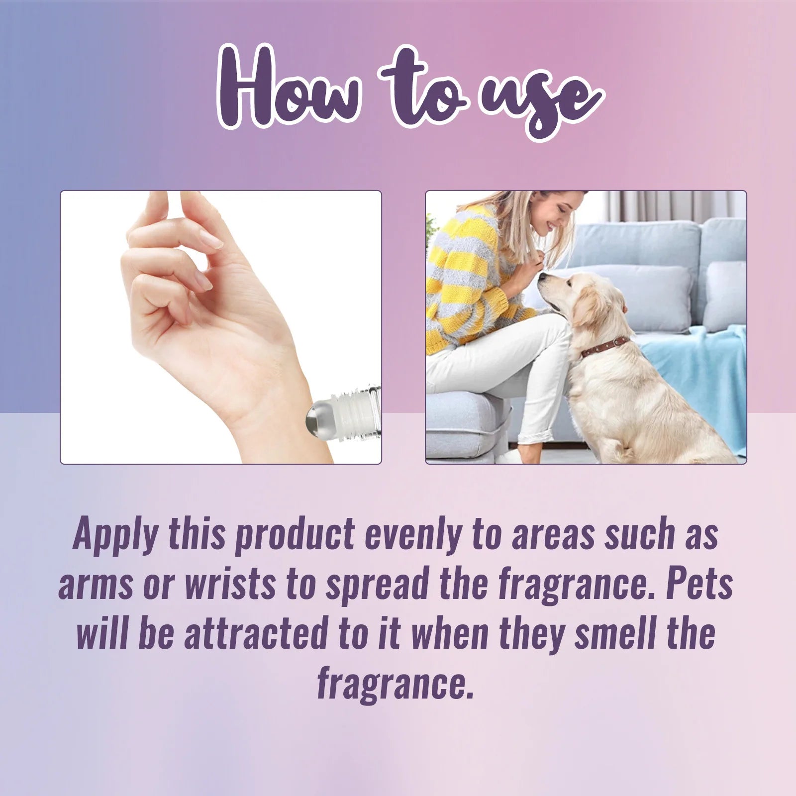 Yegbong 10ml Pet Scent Roll On Cat Dog Long Lasting Fragrance Relax Pet Emotions Deodorant Fresh Relief Dog Anxiety Aroma Roller