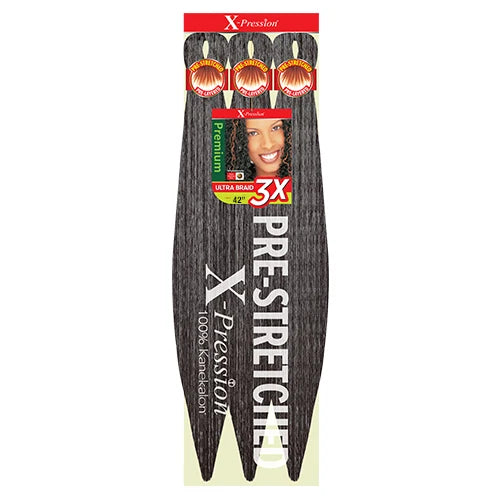 Outre X-Pression Kanekalon 3X Pre-Stretched Braid — 42" Ultra-Light, Long-Lastin