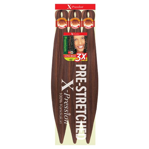 Outre X-Pression Kanekalon 3X Pre-Stretched Braid — 42" Ultra-Light, Long-Lastin