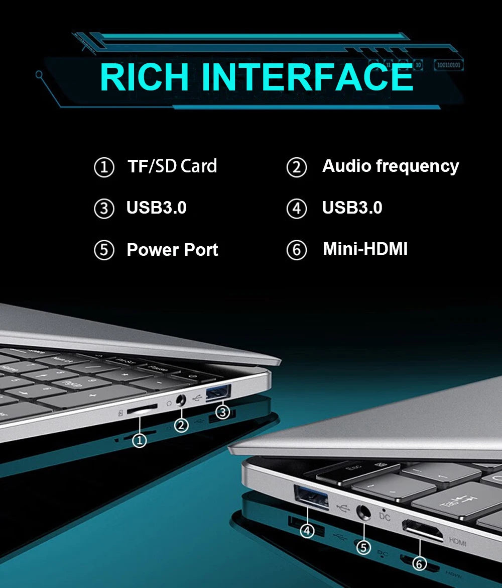 2025 15.6″ Laptop — Intel Core i7-8500Y, 16GB RAM, 1TB SSD, Fingerprint Unlock, Full HD IPS, Windows 11 Pro