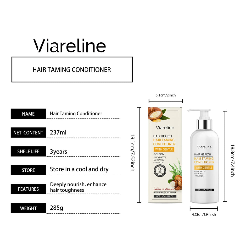 Viareline Moroccan Argan Oil Hair Care Series – Shampoo, Conditioner & Serum 3-in-1 Set