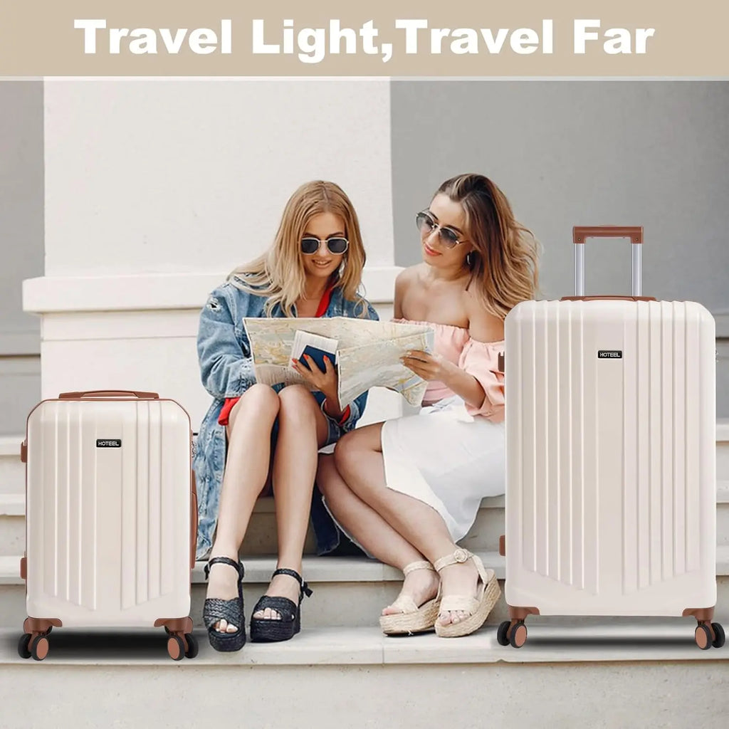 3 Piece Luggage Set With Spinner Wheel TSA Lock 20/24/28 Inch PC+ABS Hardshell Suitcase For Travel Business Carry On Luggage Set